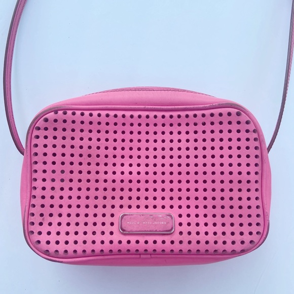 Marc Jacobs Handbags - Marc Jacobs Sally Perforated Crossbody Bag Fuchsia Leather Handbag Used - AS IS
